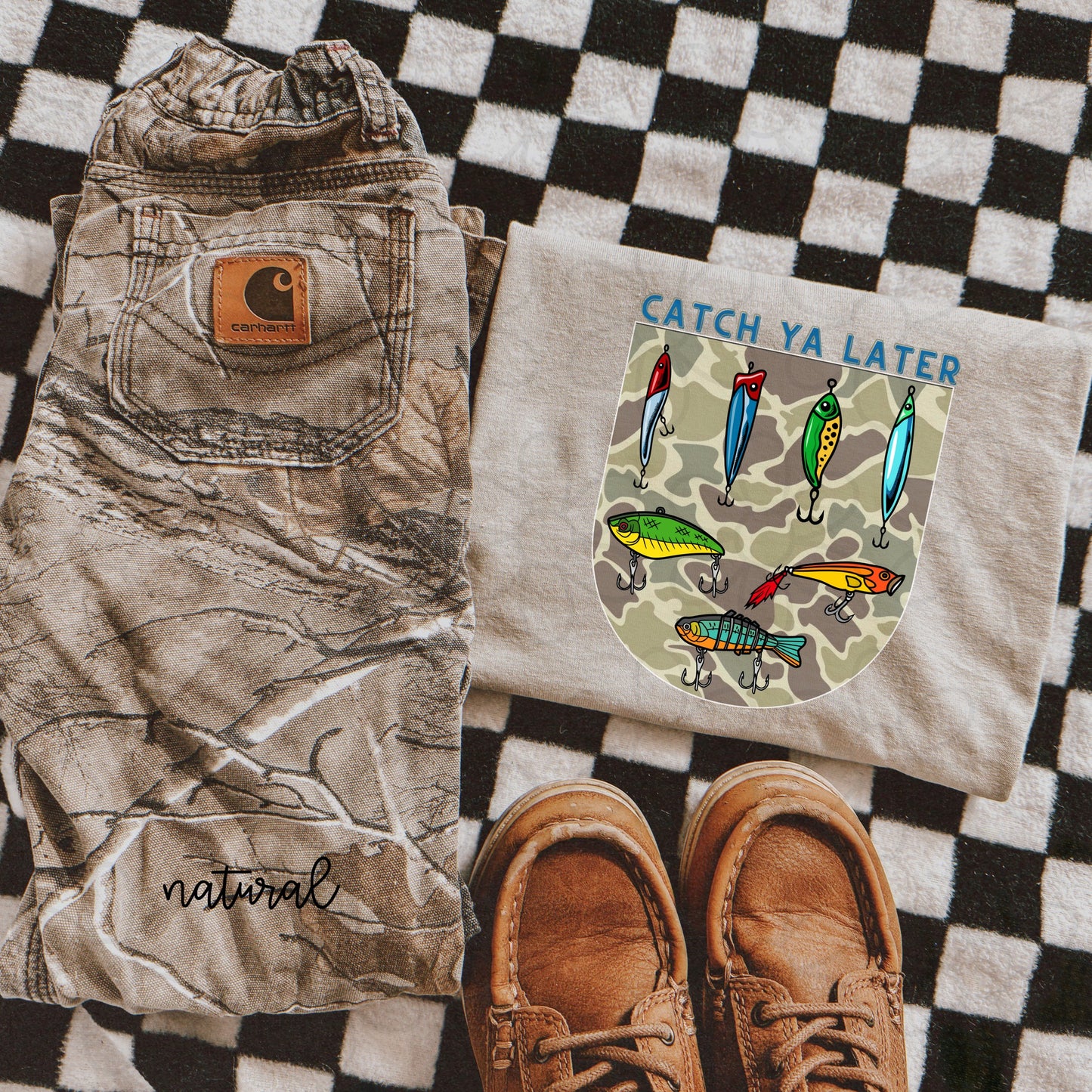 Fishing Catch Ya Later Completed Tee