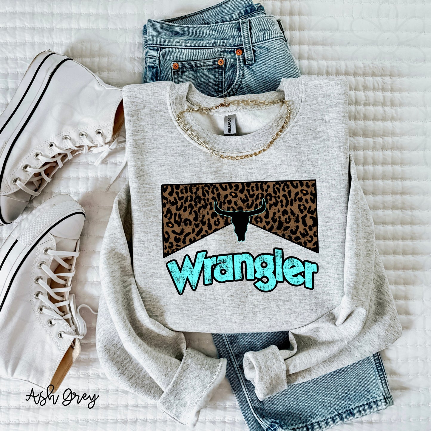 Leopard Wrangler Kids Completed Tee