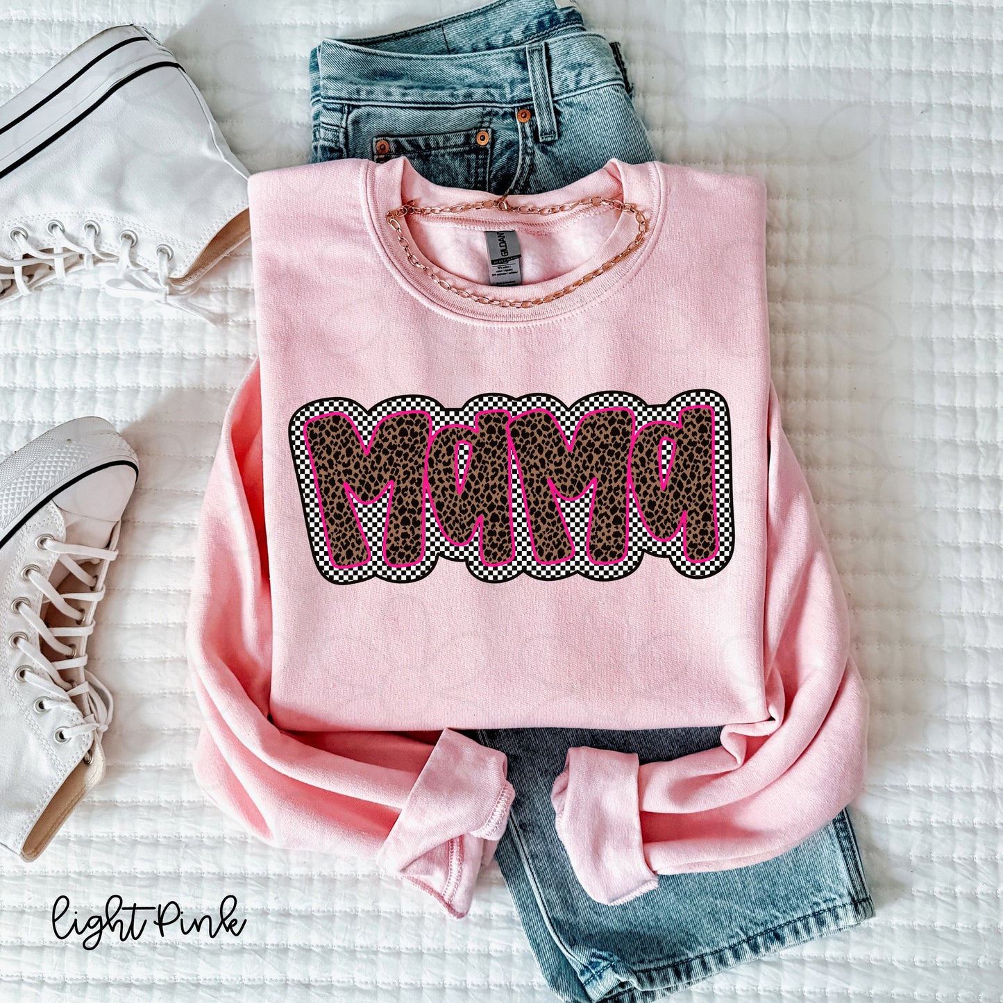 Leopard Check Mama Completed Tee