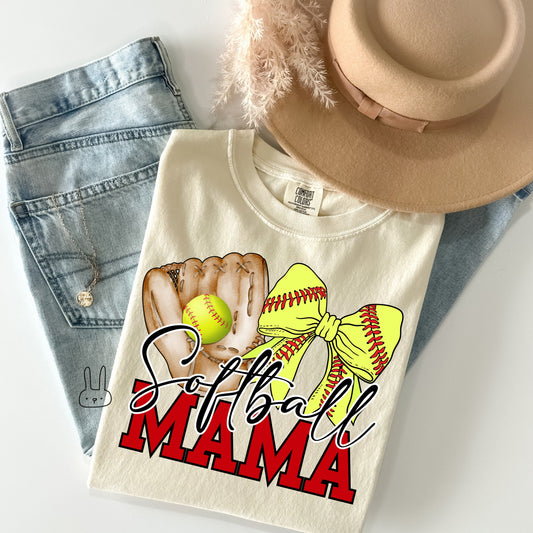 Custom Coquette Softball Name Kids Completed Tee