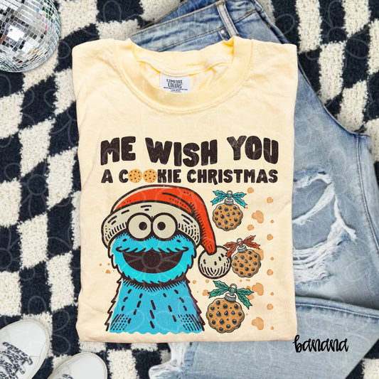 Me Wish You A Cookie Christmas Kids Completed Tee