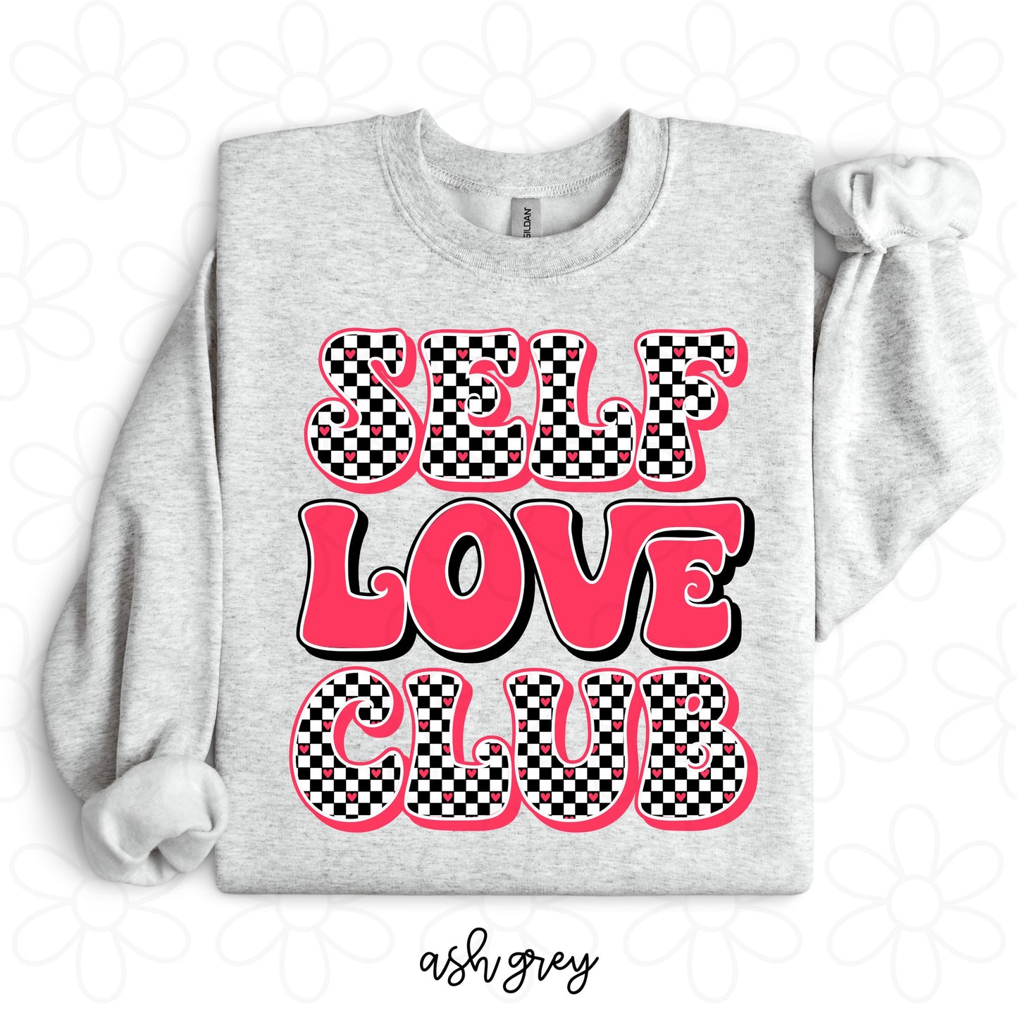 Checkered Self Love Club Kids Completed Tee