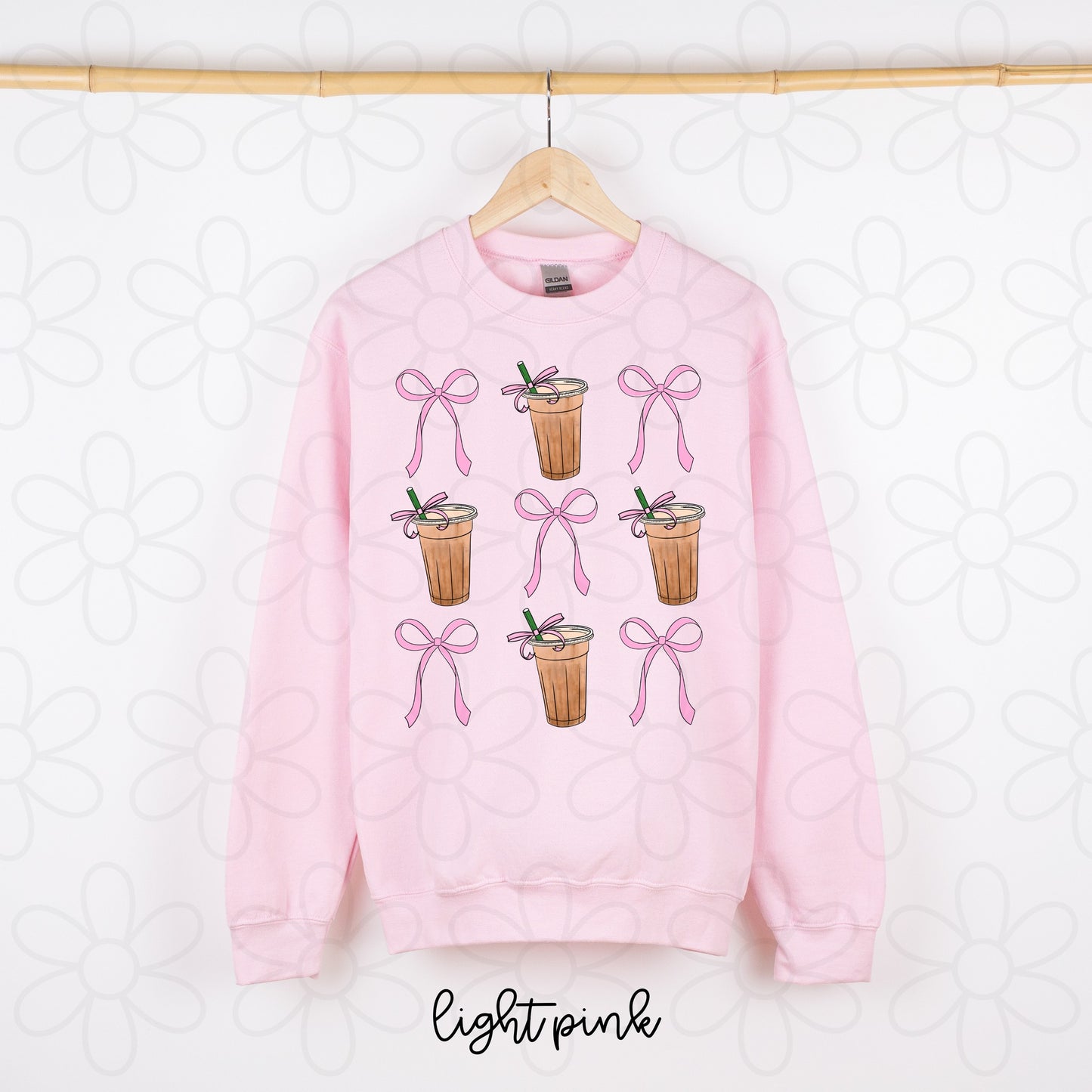 Iced Coffee Bow Coquette DTF Transfer