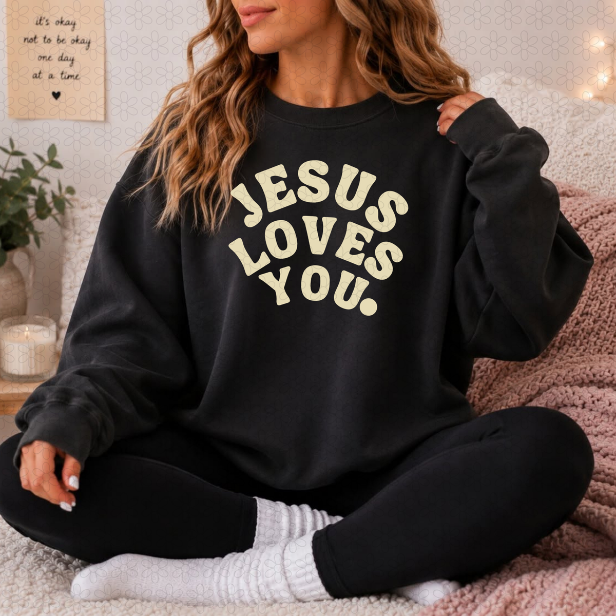 jesus loves you DTF Transfer