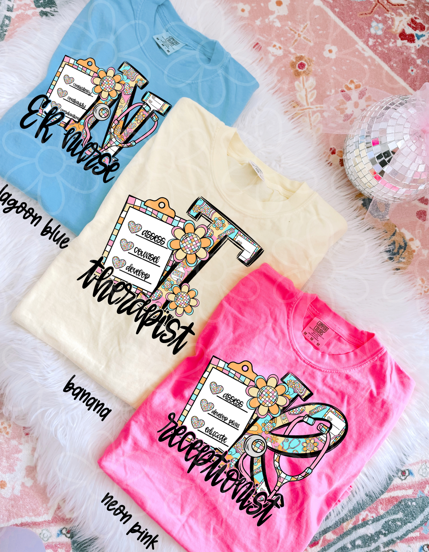 Retro Occupation Letters - Multiple Options (No Customs) DTF Transfer