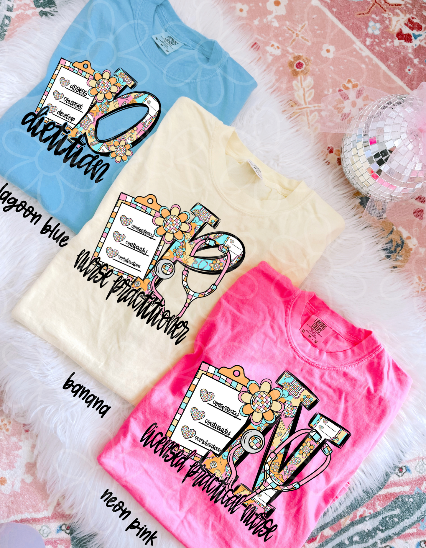 Retro Occupation Letters - Multiple Options (No Customs) Completed Tee