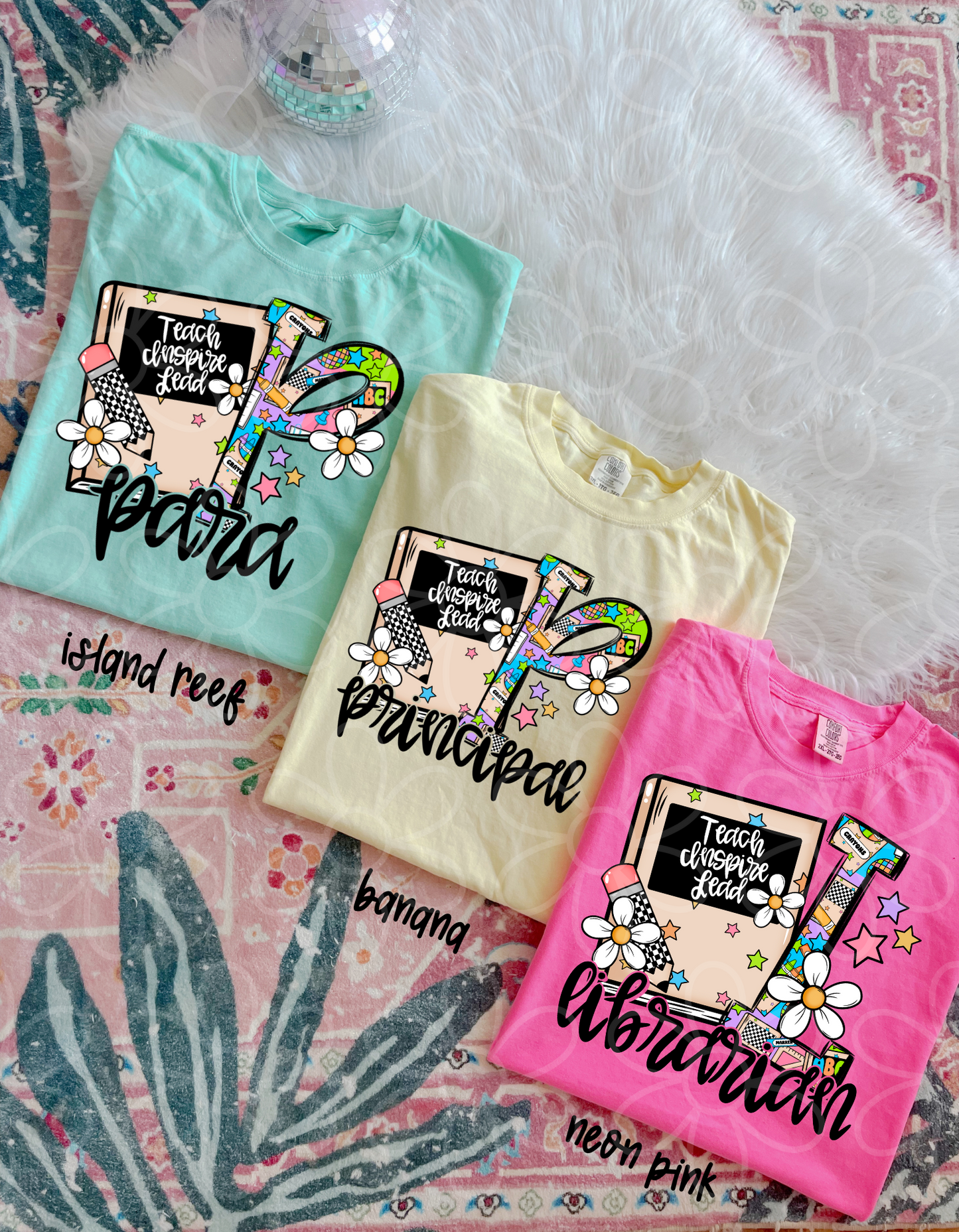 Retro Teacher Letters - Multiple Options (No Customs) Completed Tee