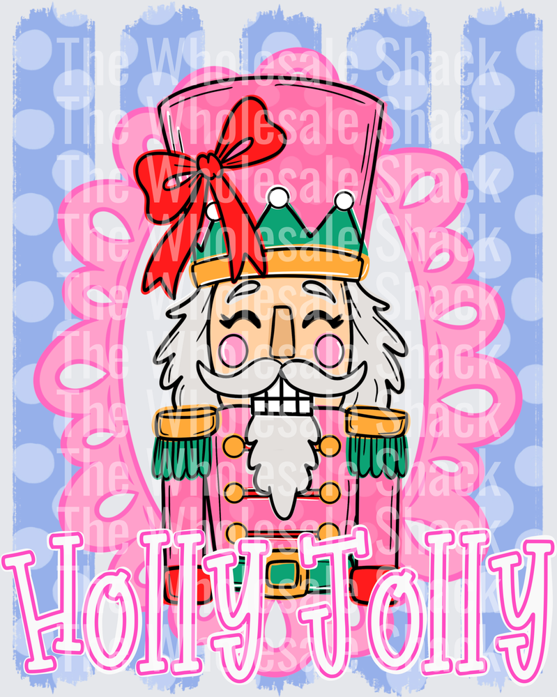Holly Jolly nutcracker blue