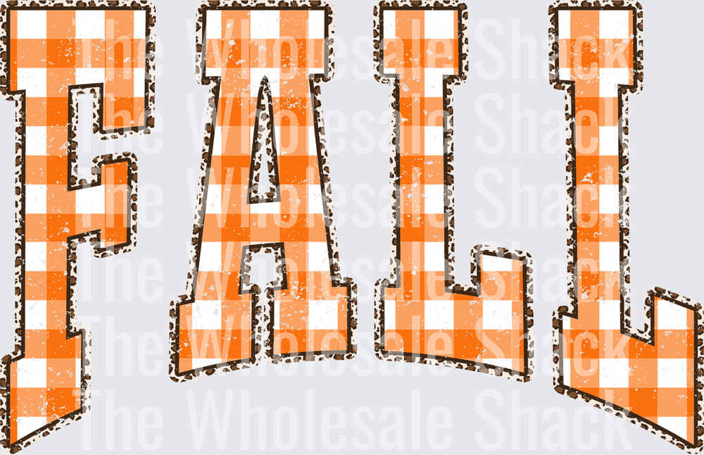 Fall Gingham Leopard DTF Transfers