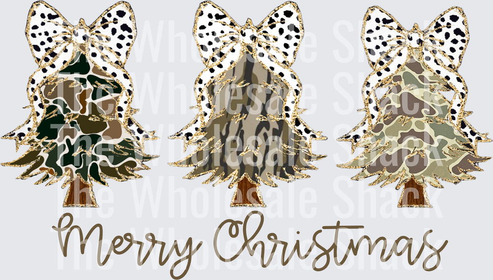 Camo Merry Christmas DTF Transfers