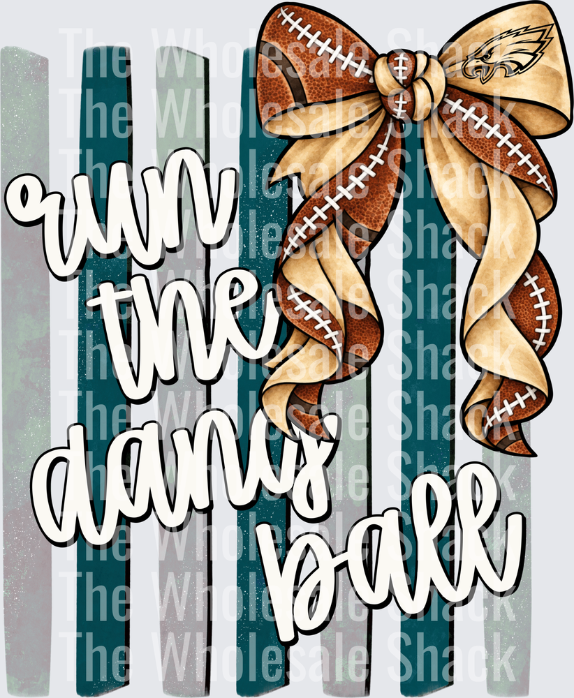 Run The Dang Ball-Gray and Teal
