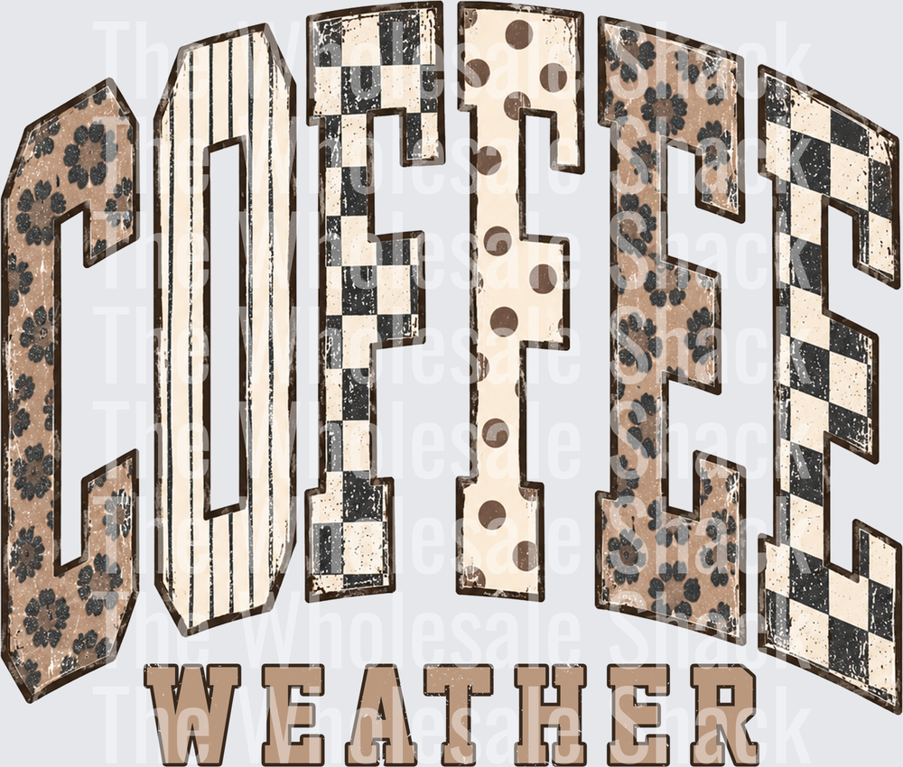 Coffee Weather -Dark DTF Transfers
