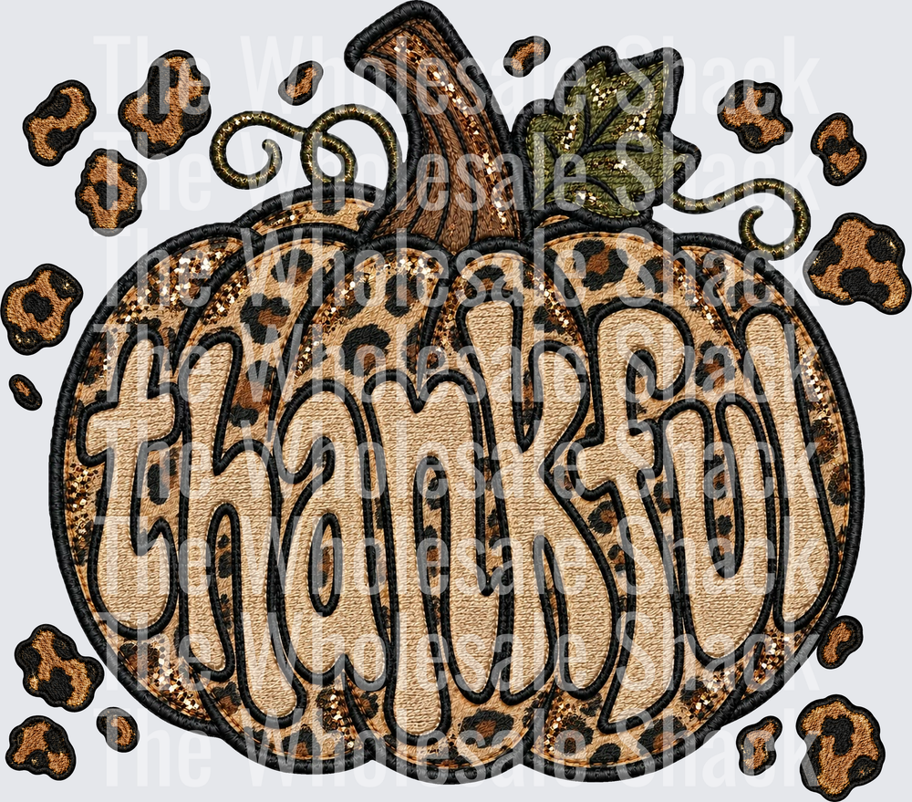 Thankful Leopard Pumpkin