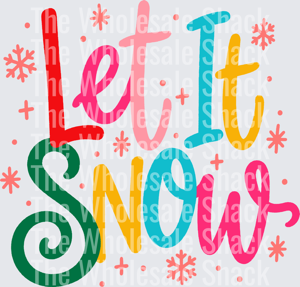 Let It Snow DTF Transfers