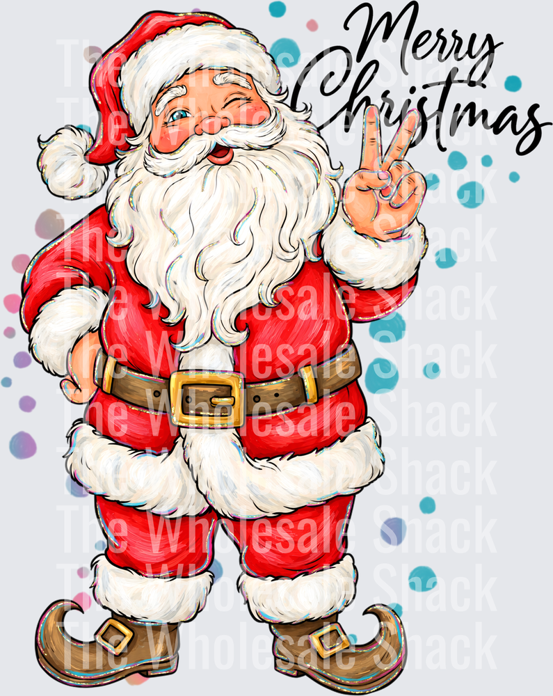 SANTA MERRY CHRISTMAS DTF Transfer