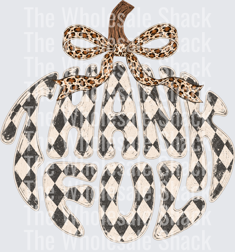 Thankful Checkered Pumpkin