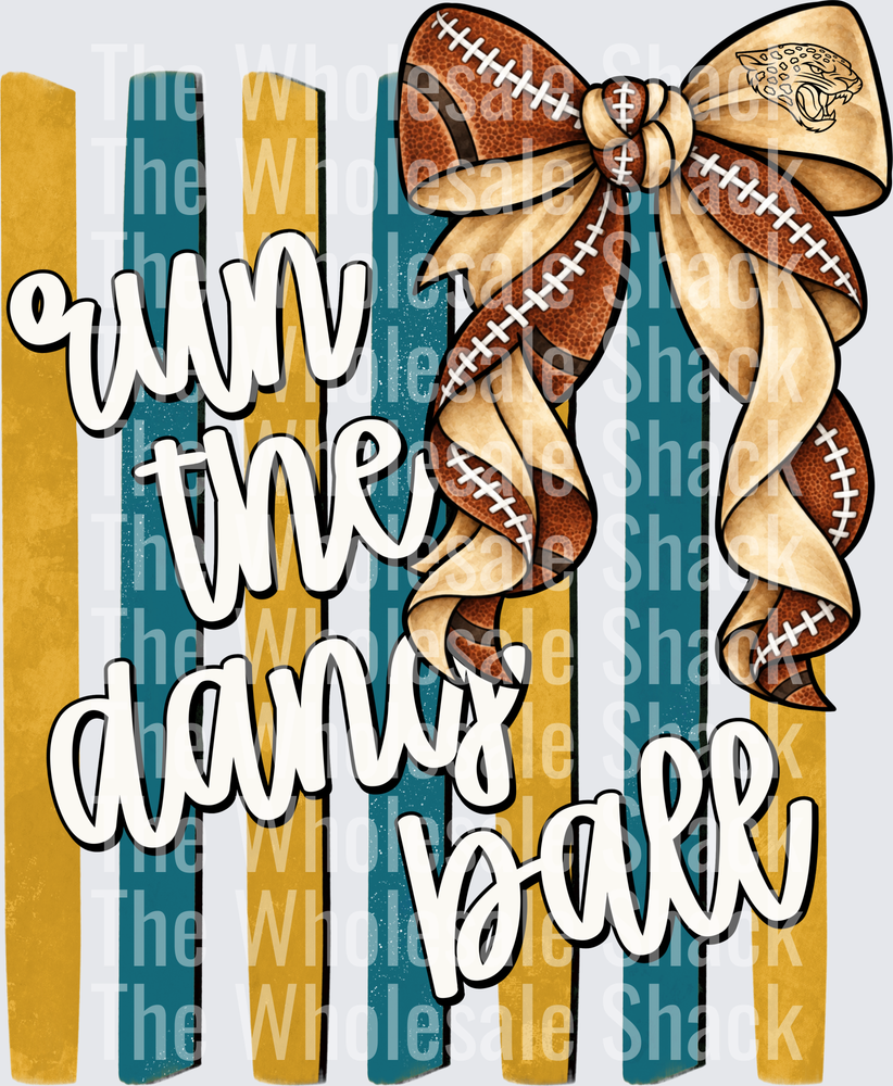 Run The Dang Ball-Gold and Teal