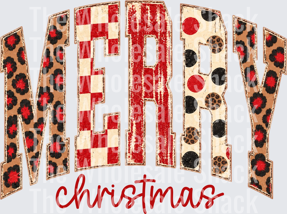 Merry Leopard- Red DTF Transfers
