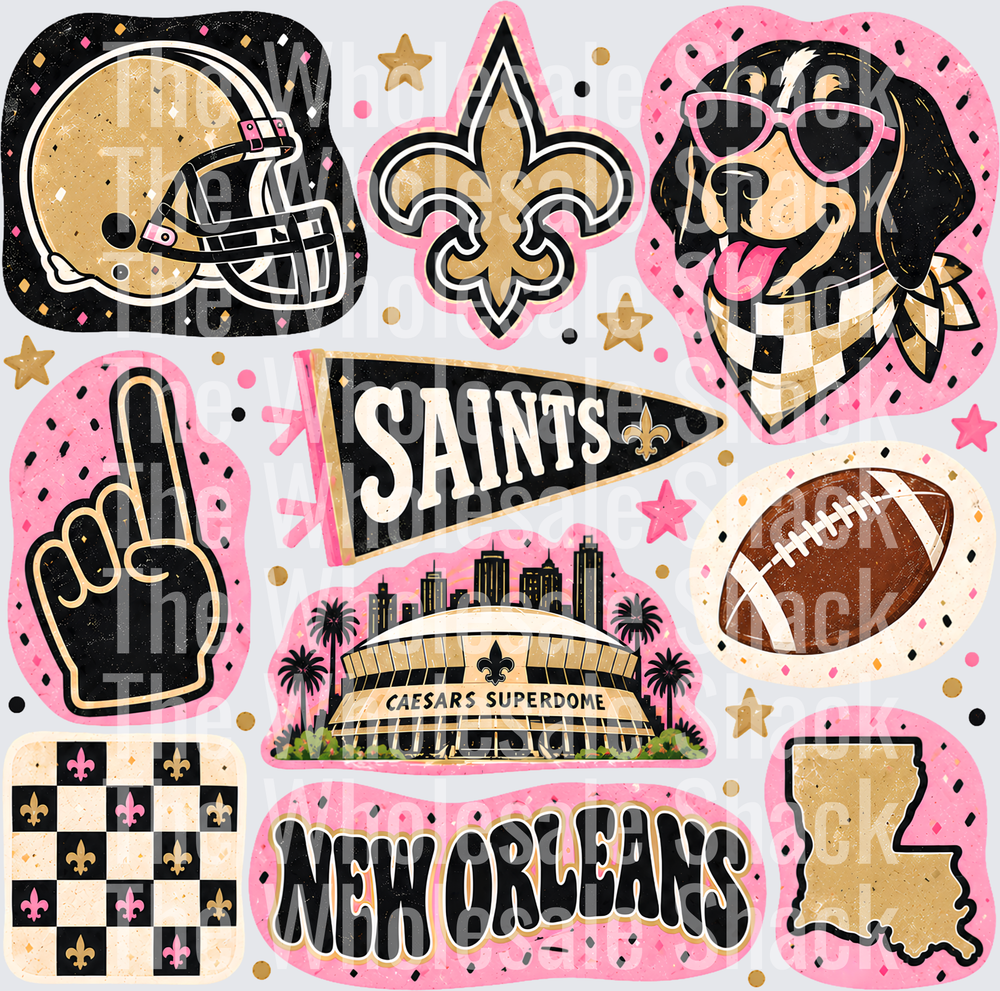 Colorful Saints DTF Transfers
