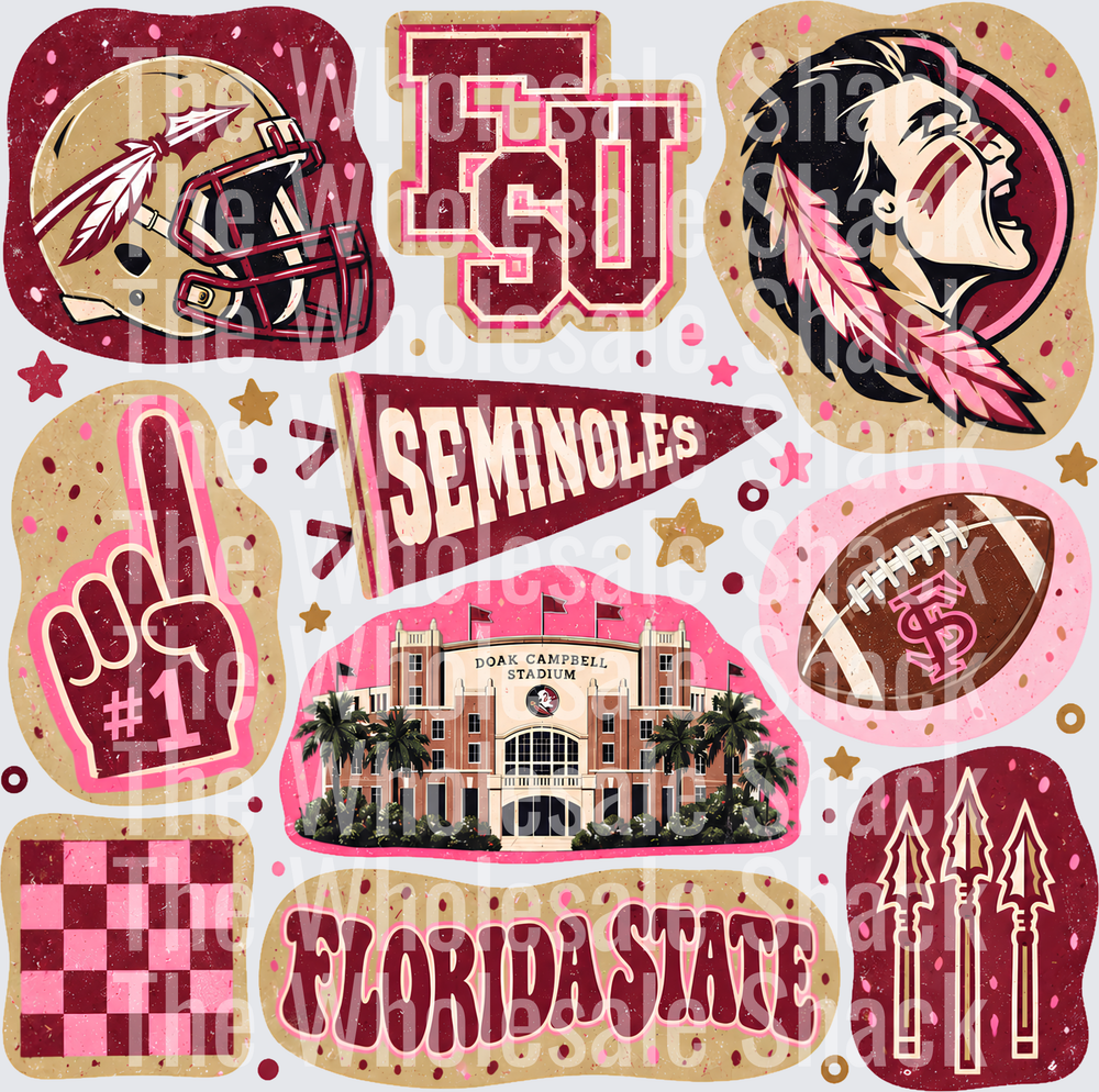 Colorful FL State DTF Transfers