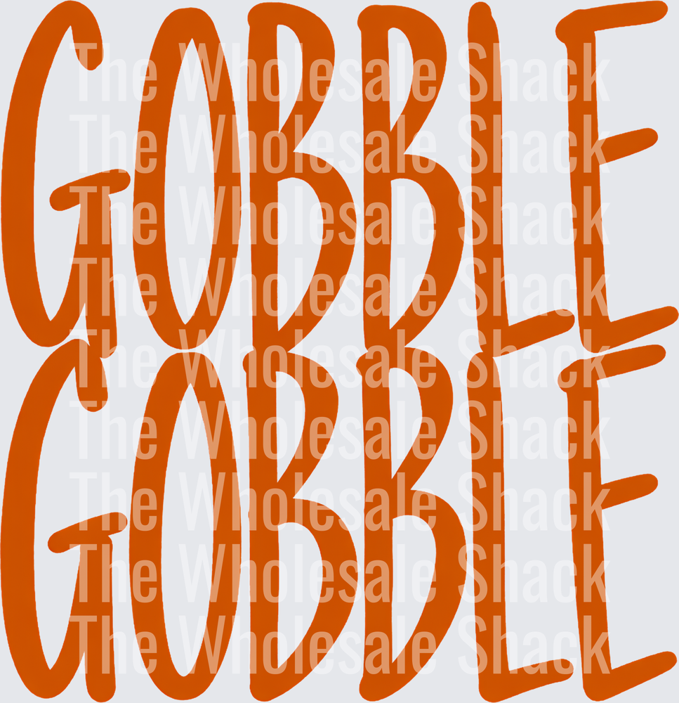 Gobble Gobble Orange DTF Transfers