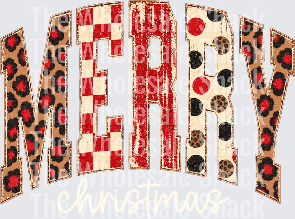 Merry Leopard- White DTF Transfers