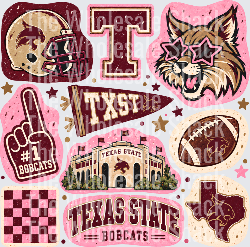 Colorful Txst DTF Transfers