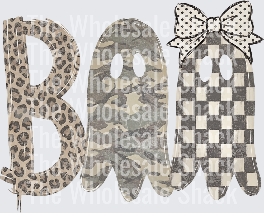 BOO Leopard camo checkered print