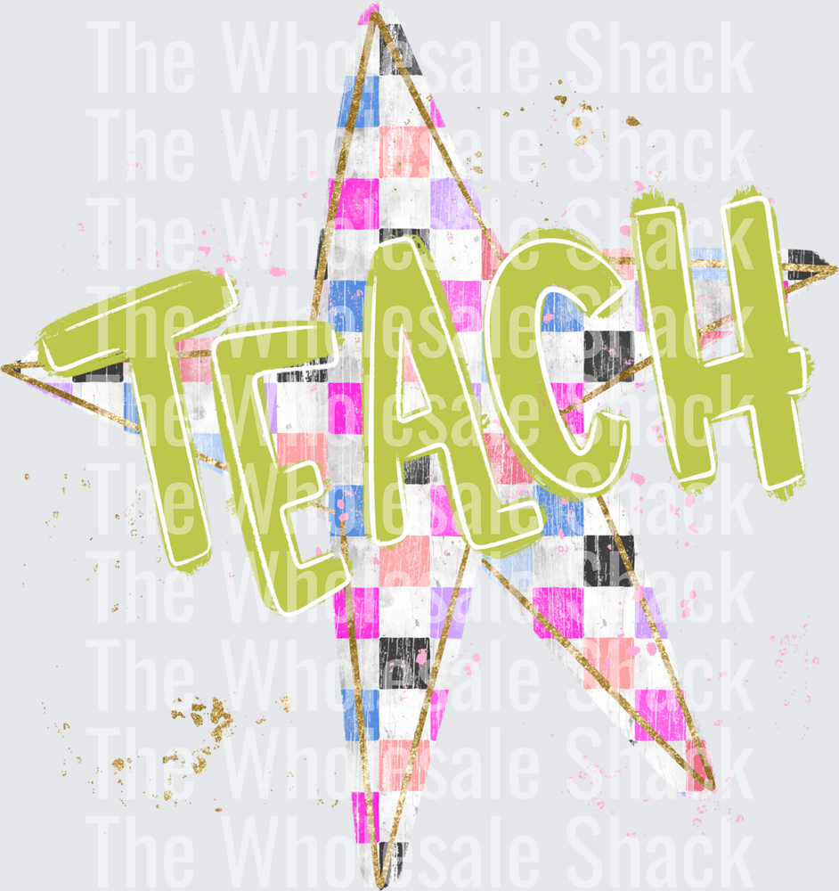 Teach Checkered Star