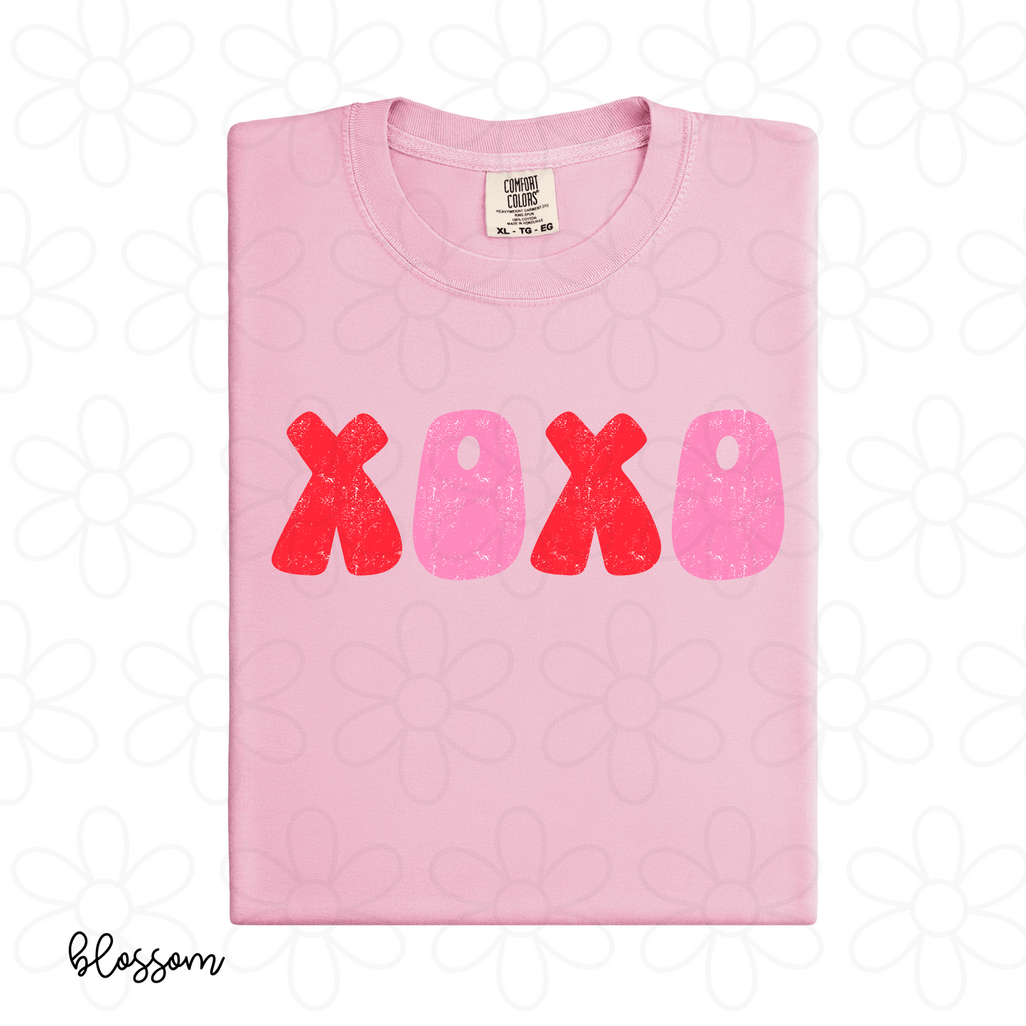 Distressed XOXO Completed Tee