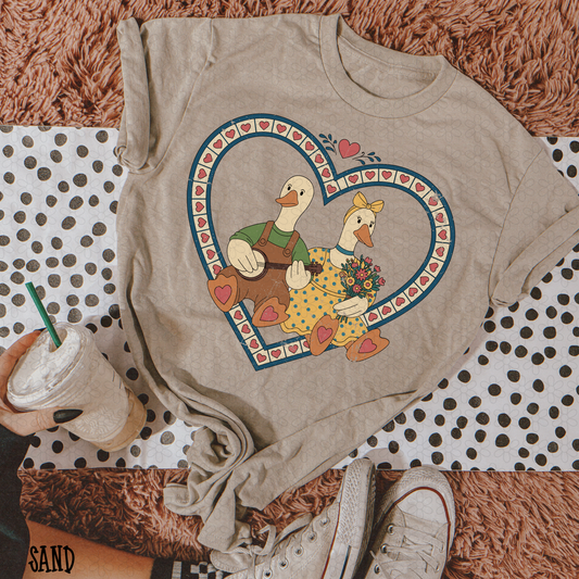 Heart Geese Completed Tee