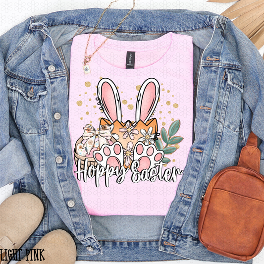 Bunny Feet Hoppy Easter Completed Tees
