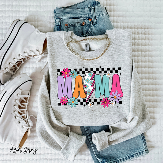 Groovy Floral Mama Completed Tee
