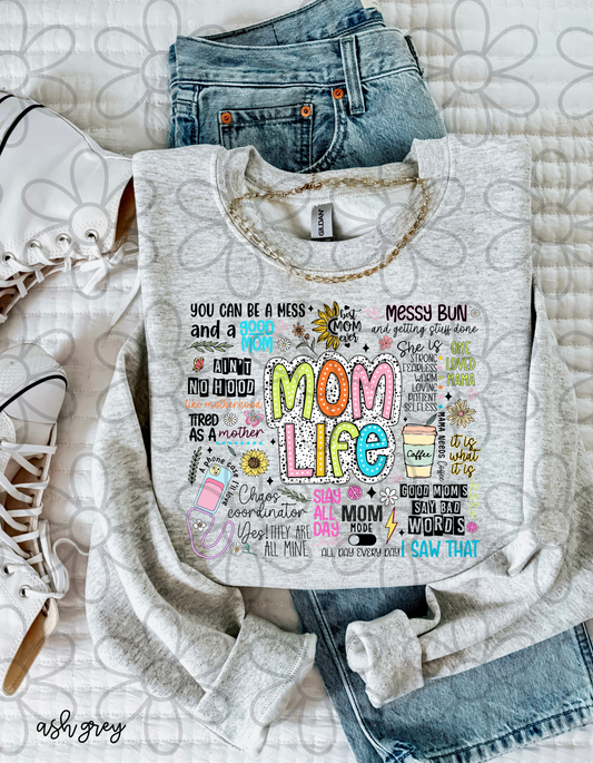 Mom Life DTF Transfer