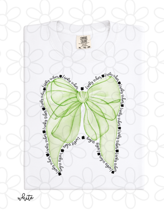 Lucky Vibes Coquette Bow DTF Transfer