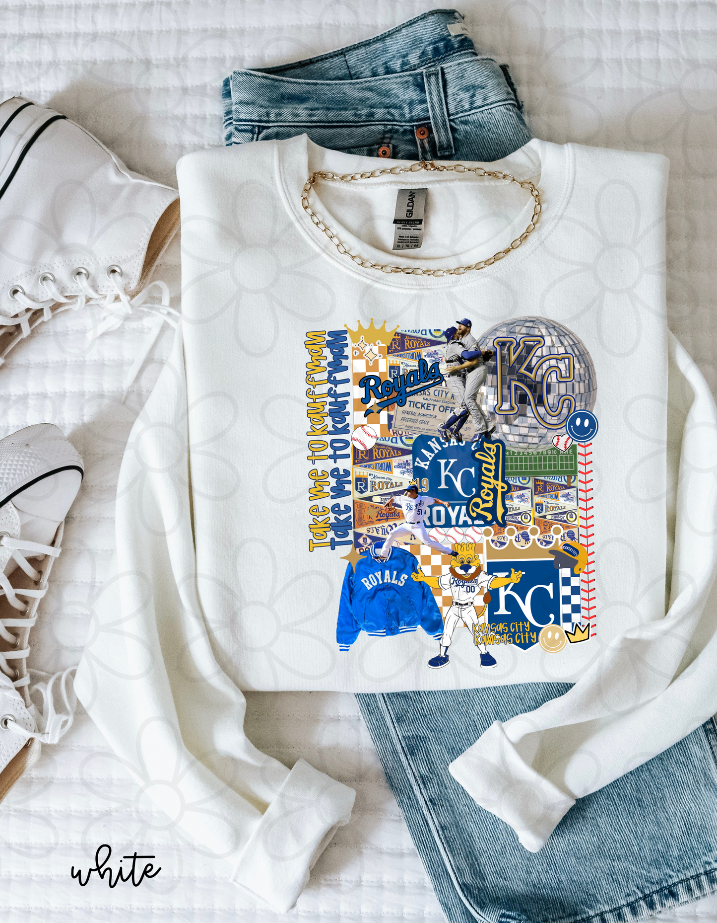Take Me To Kauffman KC Royals Baseball Completed Tee
