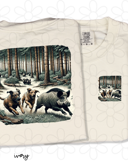 Hog Hunting Kids Completed Tee