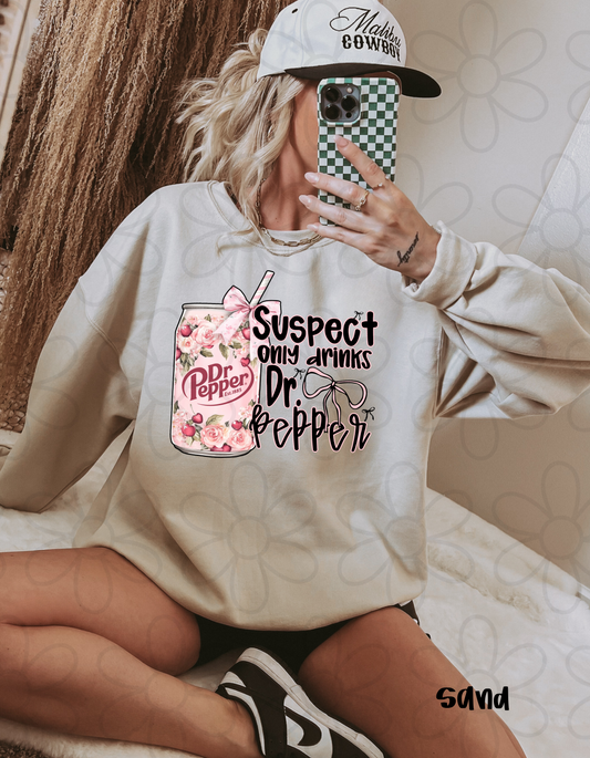 Suspect Only Drinks Dr Pepper Completed Tee