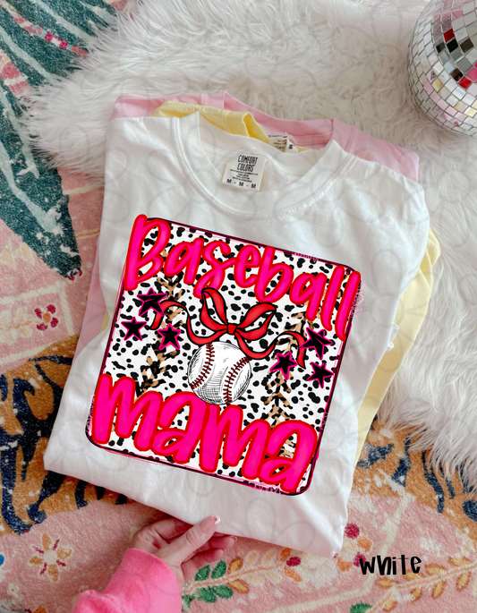 Dalmatian Leopard Baseball Mama DTF Transfer