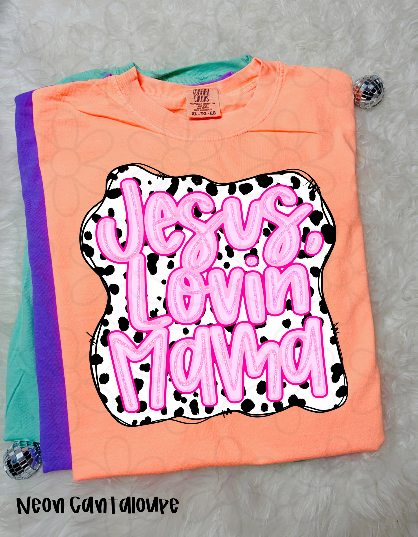 Pink Glitter Jesus Lovin Mama DTF Transfer