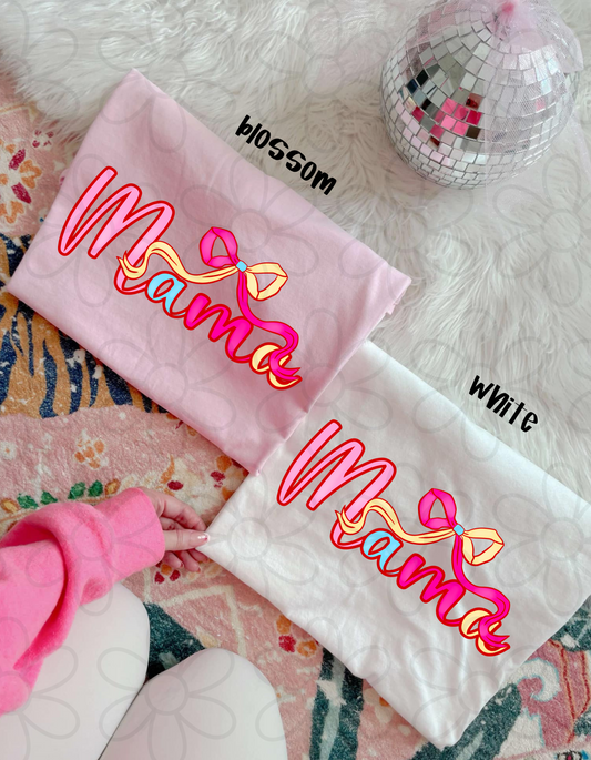 Spring Bow Mama Completed Tee