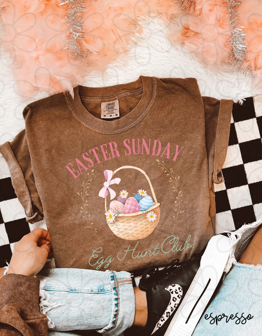 Easter Sunday Egg Hunt Club Kids Completed Tee