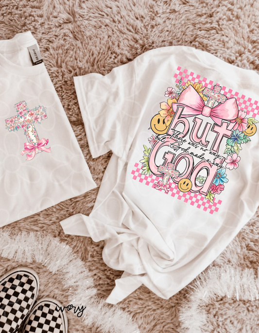Floral Coquette But God Kids Completed Tee