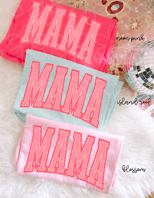 Pink Checkered Mama  DTF Transfer