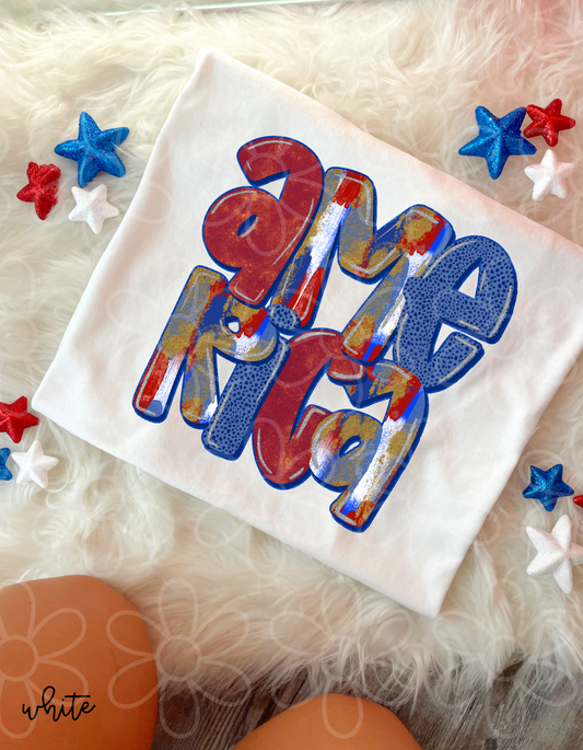 Brushstroke America Kids Completed Tee