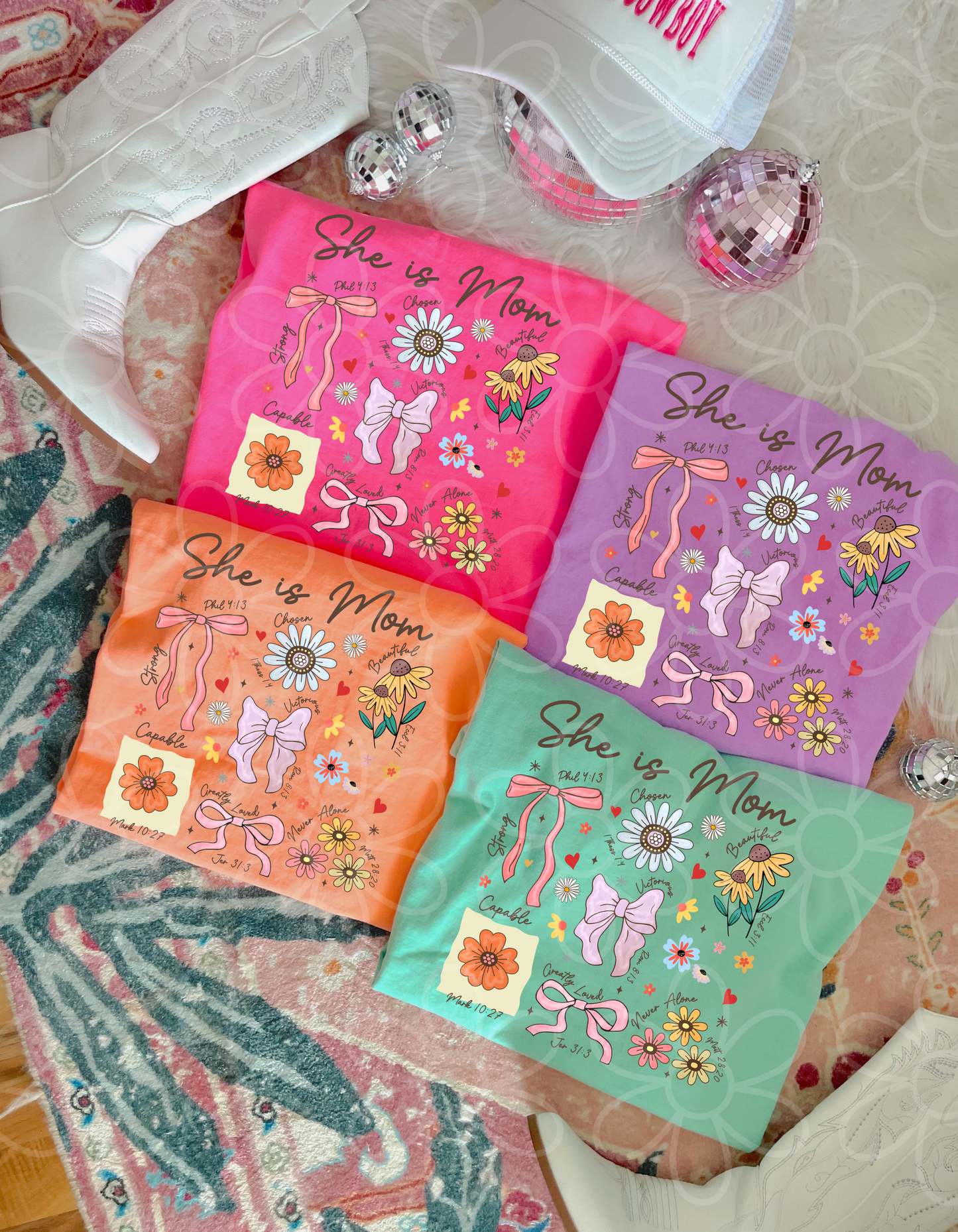 She Is Mom Coquette Completed Tee