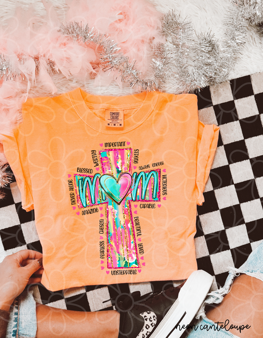 Mom Affirmation Cross DTF Transfer