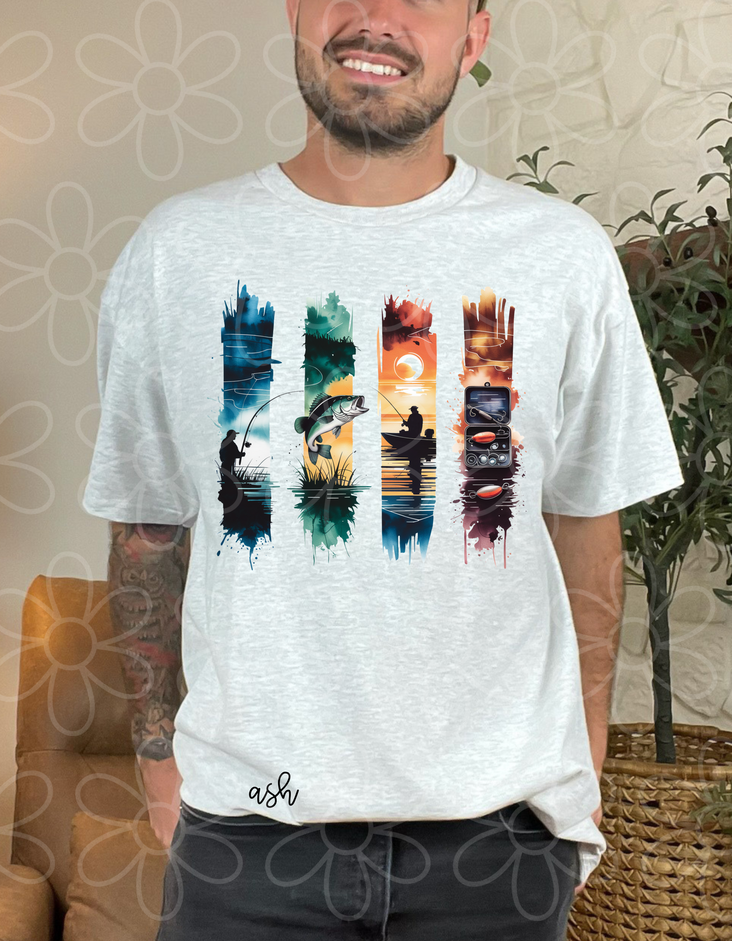 Fishing Brushstroke DTF Transfer