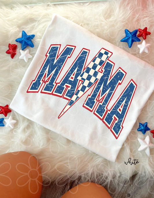 Retro Blue Mama  DTF Transfer