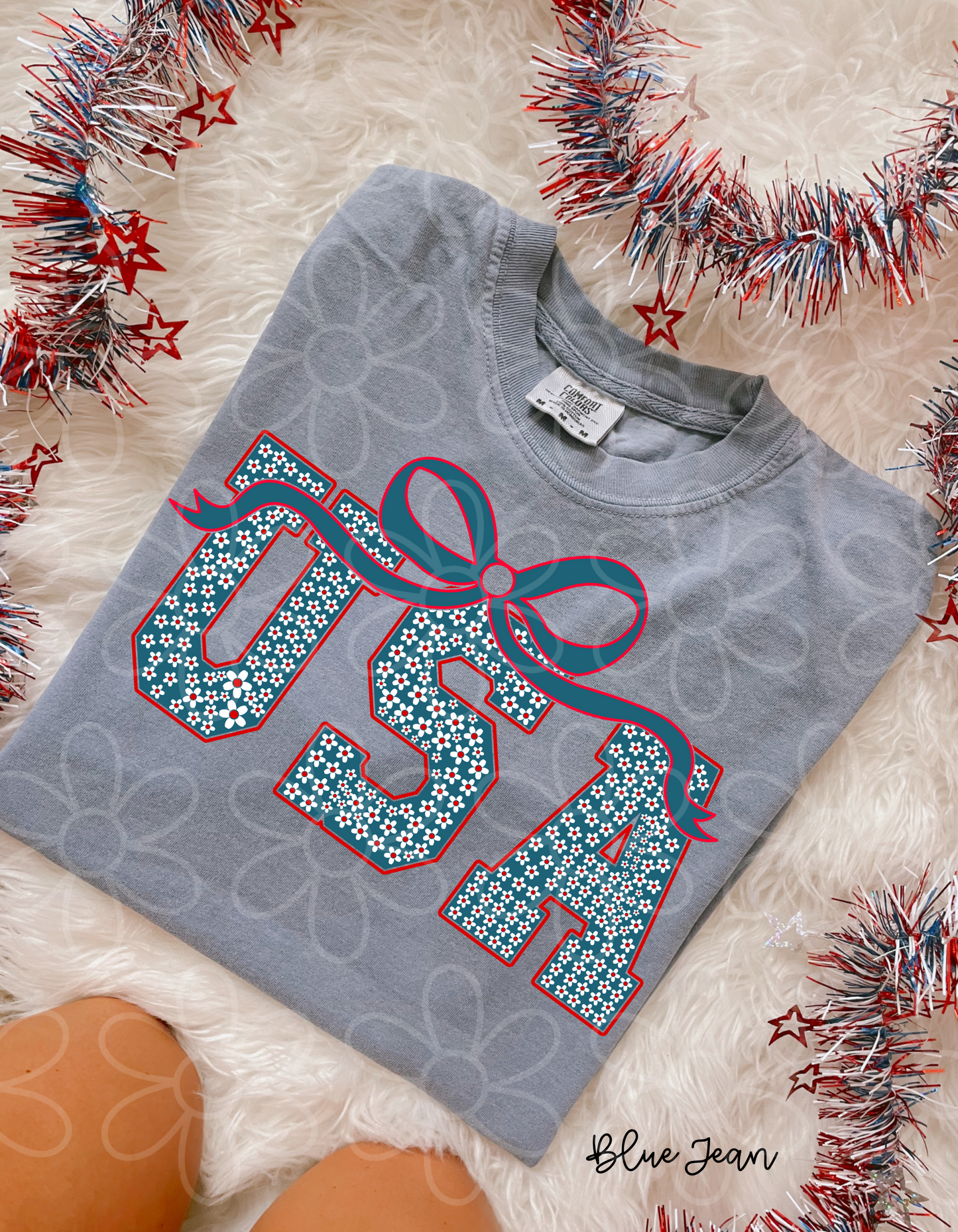 Flower Coquette USA Kids Completed Tee